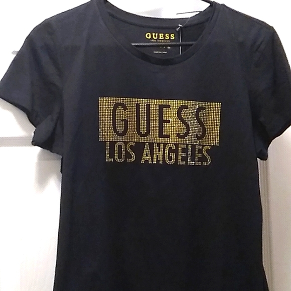 Nwt Guess Black& Gold Sequin Top (XL) - Picture 2 of 7